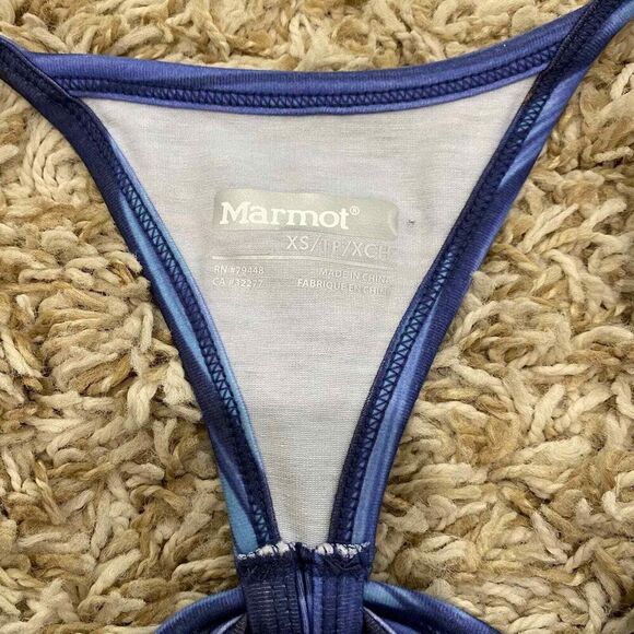 Marmot Women's Solstice Racerback UPF 50+ Tank Top Deep Dusk Scramble XS NWT - Picture 6 of 12